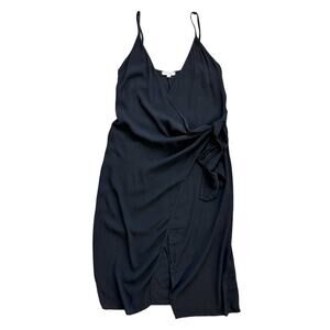 Cotton Candy LA Black Midi Wrap Dress Size S